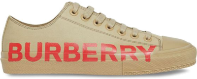 Burberry Gabardine Icon Stripe Logo Print Beige Red (W) 8037649