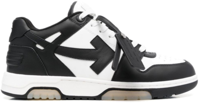 OFF-WHITE Out Of Office OOO Low Tops White Black White OMIA189C99LEA0011004