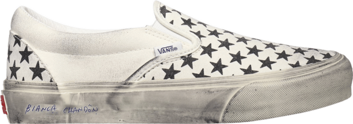 VANS VAULT x Bianca Chandon Classic Slip-On VLT LX-Footwear Distressed Black / White VN0A3QXYBA21