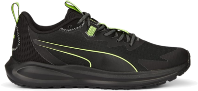 Men’s PUMA Twitch Runner Trail , Black/Lime Squeeze 376961_01