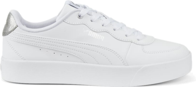PUMA Skye Clean Distressed Sneakers Women, White/Silver 386666_02