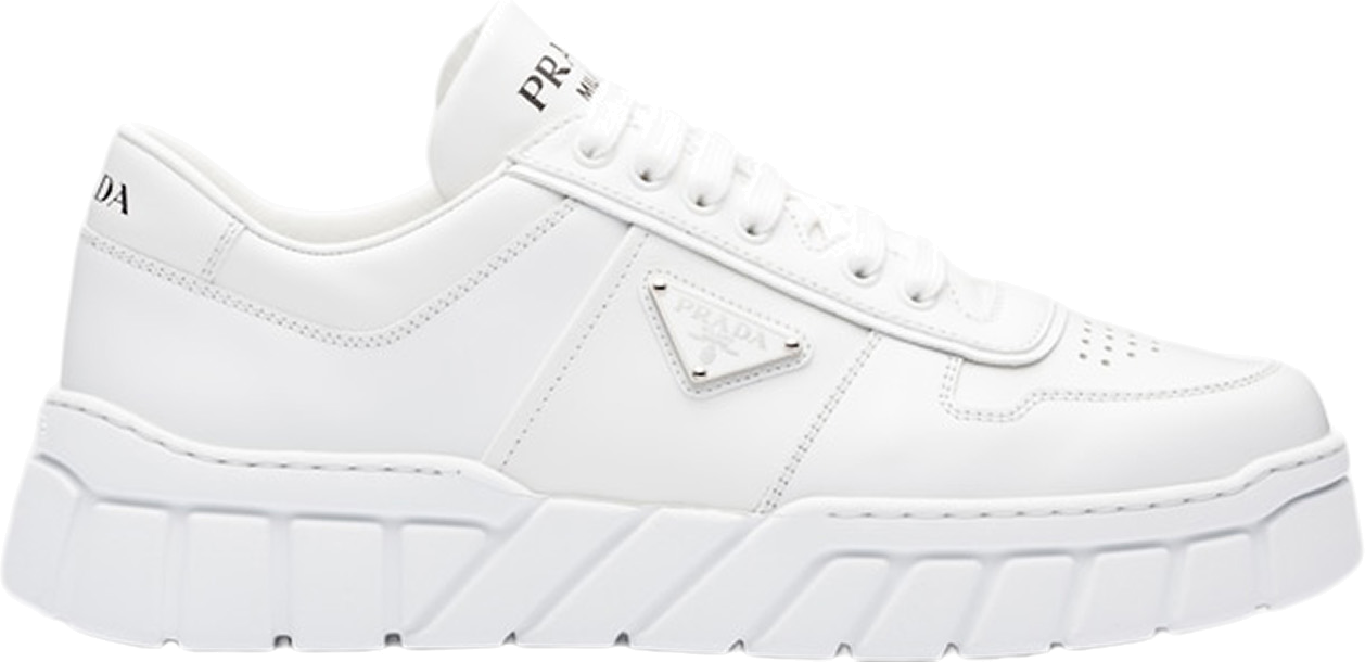 Prada Voluminous Sneakers Leather White White 2EE378_3LJ6_F0009