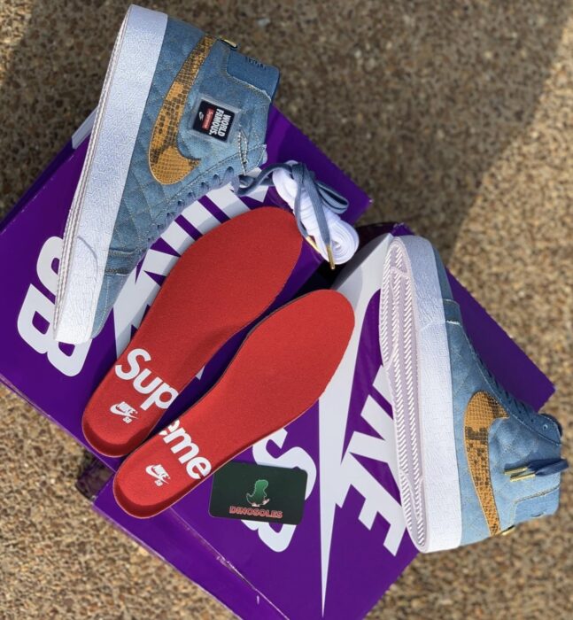 supreme nike sb packaging and shoes