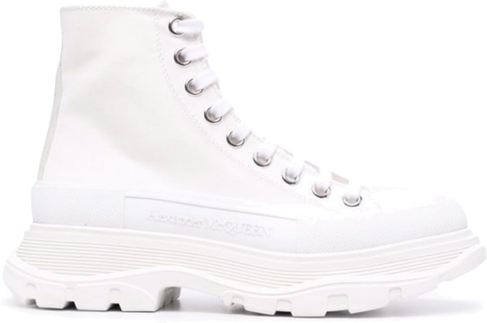 Alexander McQueen Tread Slick Boot Canvas White White (W) 611706W4MV29000