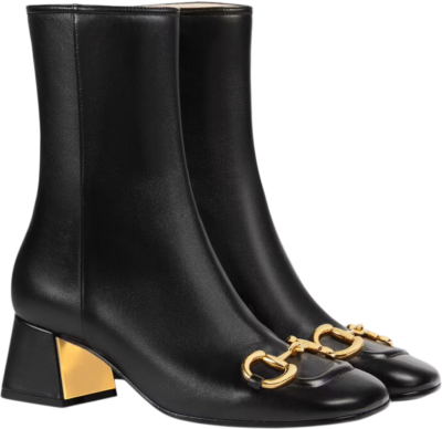 Gucci Horsebit 55mm Ankle Boot Black Leather 643888 BKO00 1000