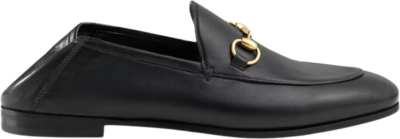 Gucci Horsebit Slip On Loafer Black Leather 414998 DLC00 1000