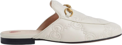 Gucci Princetown Slipper White Embossed Leather _699901 BKO60 9124