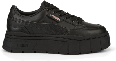 PUMA Mayze Stack Leather Sneakers Women, Black Black 384412_02