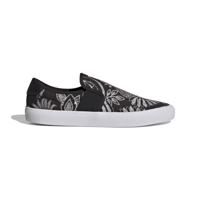 adidas Vulc Raid3r Lifestyle Skateboarding Slip-On Canvas Graphic Print Core Black GW4107