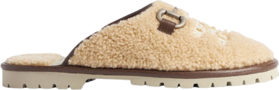 Gucci x The North Face Slippers Beige Wool 679923 DEB70