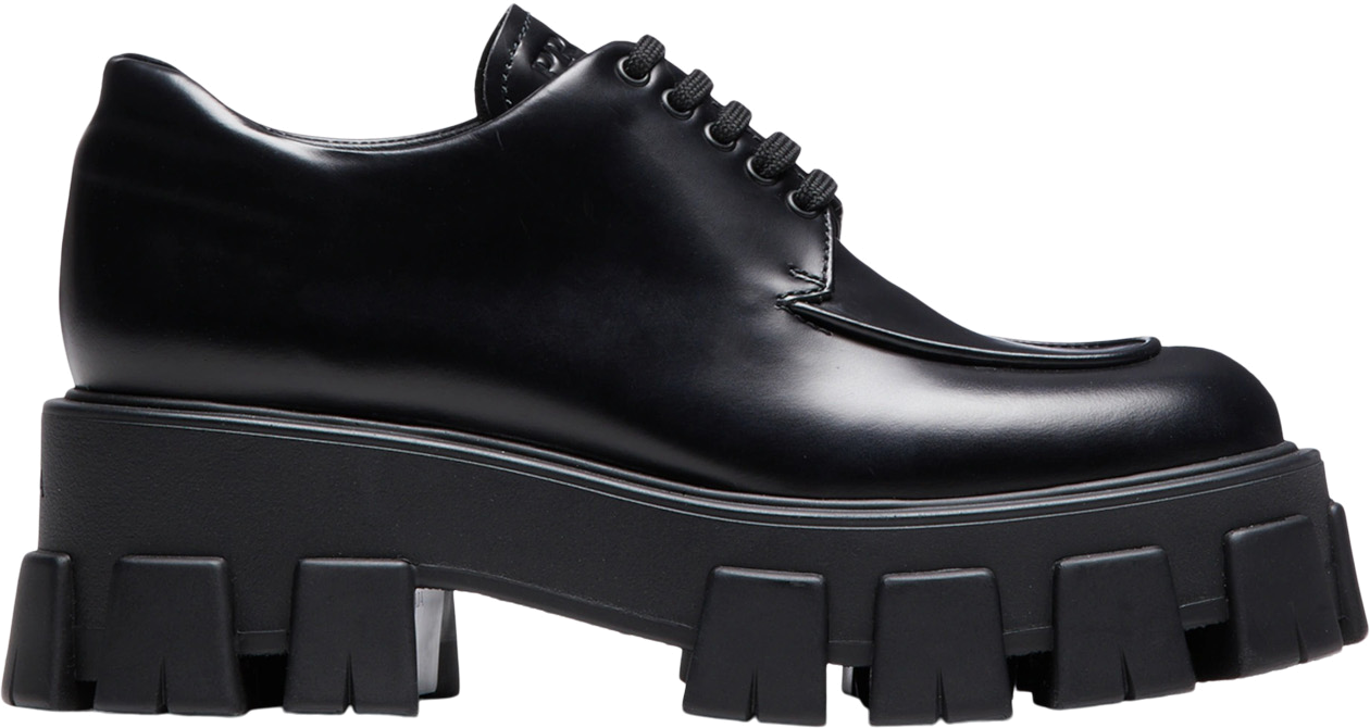 monolith brushed leather pointed loafers