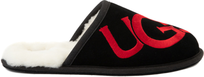 UGG Scuff Logo Slipper Black Red 1101324-BLK