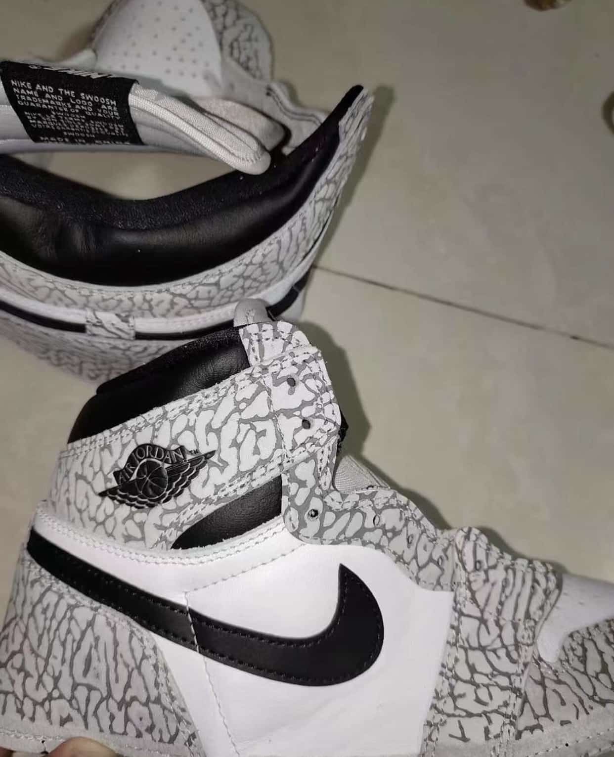 De eerste beelden zijn gelekt van de Air Jordan 1 High "Elephant Print"