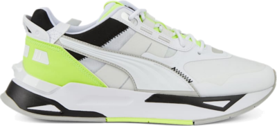 Women’s PUMA Mirage Sport Tech Neon Sneakers, White/Lime Squeeze 387602_02