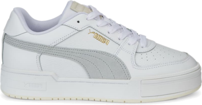 Men’s PUMA Ca Pro Suede FS Sneakers, White/Platinum Grey White,Platinum Gray 387327_01