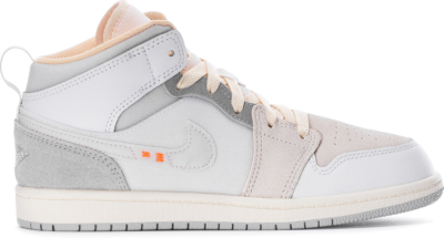 Jordan 1 Mid SE Craft Craft Inside Out White Grey (PS) DQ3724-100