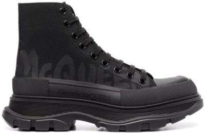 Alexander McQueen Tread Slick Boot Graffiti Black Black 682420W4RQ21070