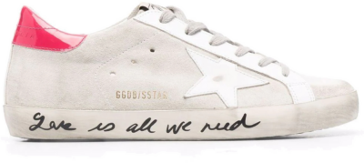 Golden Goose Super-Star Love Is All We Need Grey Pink White (W) GWF00101F00160010633