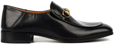 Gucci Horsebit Slip On Loafer Gold-Tone Black Leather (W) 571050 0G0V0 1000