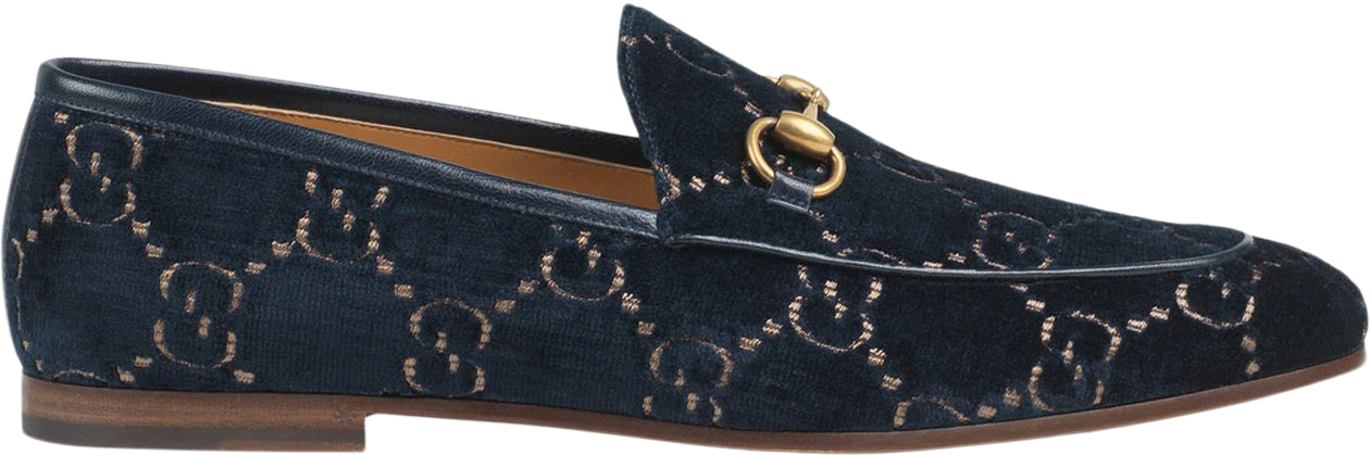 Gucci Jordaan GG Loafer Blue Velvet 430088 9TI90 4286