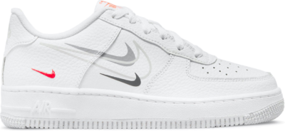 Nike Air Force 1 Low Multi-Swoosh White Particle Grey Photon Dust Bright Crimson (GS) DO6486-100