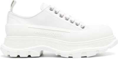 Alexander McQueen Tread Slick Low Lace Up White Leather (W) 702042WHZ627906