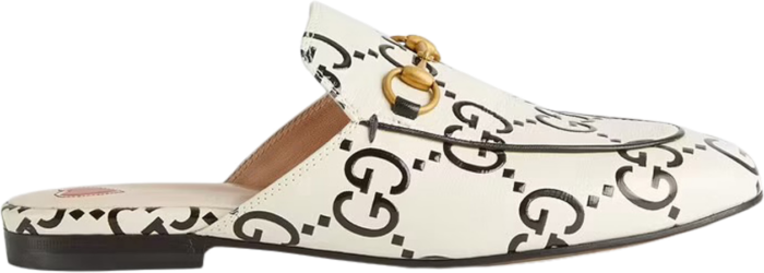Gucci Princetown Slipper White GG Debossed Leather 557730 UGM30 9180