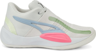 Men’s PUMA Rise Nitro Basketball Shoe Sneakers, Glacier Grey/Sunset Pink Glacier Gray,Sunset Pink 377012_02