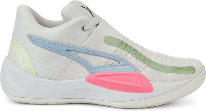 Men’s PUMA Rise Nitro Basketball Shoe Sneakers, Glacier Grey/Sunset Pink Glacier Gray,Sunset Pink 377012_02