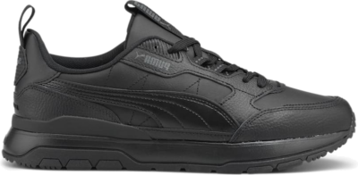 Men’s PUMA R78 Trek Leather Sneakers, Black 383202_01