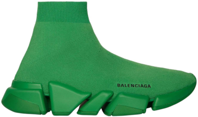 Balenciaga Speed 2.0 Monochrome Recycled Knit Green 617239W2DB13200