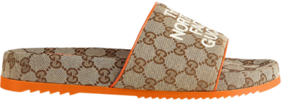 Gucci x The North Face GG Slide Orange Beige Ebony Original GG Canvas 679947 2HKMO 9770