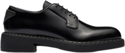 Prada Derby 50mm Shoes Black Brushed Leather 1E877M_055_F0002_F_B050