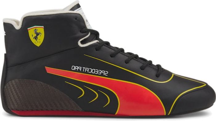 Men’s PUMA Scuderia Ferrari SpeedCat Pro Cs Replica Racing Shoe Sneakers, Red Black,Rosso Corsa,Buttercup 307934_01