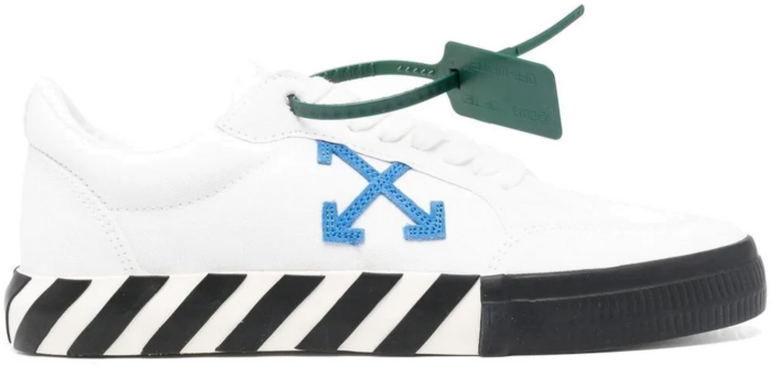 OFF-WHITE Low Vulcanized Canvas White Blue OMIA085F22FAB0010145