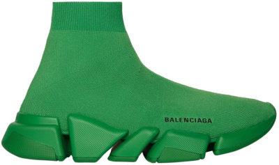 Balenciaga Speed 2.0 Monochrome Recycled Knit Green (W) 617196W2DB13200
