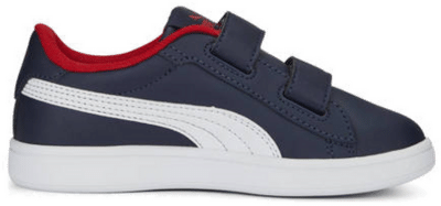 Puma Smash 3.0 Leather V Sneakers Kids, Blue, Size 33, Navy,White,Red 392033_04