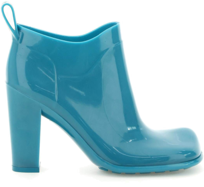 Bottega Veneta Shine Rubber Ankle Boots Blue 677113V1AJ04484