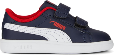 Women’s PUMA Smash 3.0 Leather V Sneakers Baby, Dark Blue Navy,White,For All Time Red 392034_04