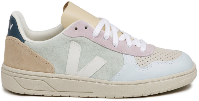 Veja V-10 Suede W Jade / White / Multico VX0303119A | Groen