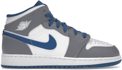 Nike Air Jordan 1 Mid True Blue Cement (GS) DQ8423-014