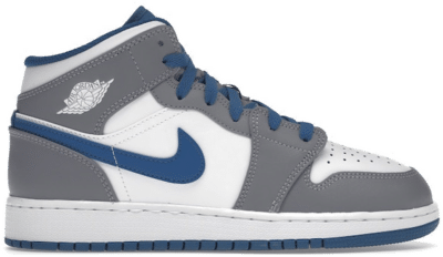 Nike Air Jordan 1 Mid True Blue Cement (GS) DQ8423-014 DQ8423-014