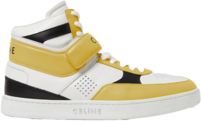Cline Celine CT-03 Leather High-Top Sneakers Yellow White Black 32027475399589584 / 344513338C- 01YL