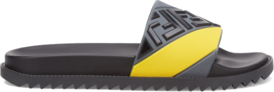 Fendi Slides Multicolor Grey Yellow 7X1377AF5MF1DVQ
