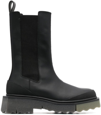 OFF-WHITE Calf Sponge Chelsea Boot Black (W) OWID018F22LEA0021056