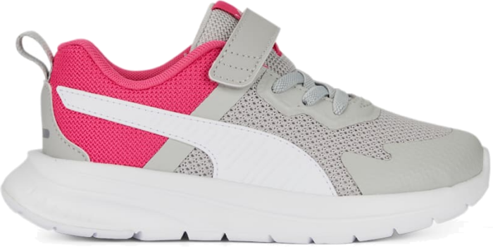 PUMA Evolve Run Mesh Alternative Closure Sneakers Kids, Cool Light Grey/White/Glowing Pink Cool Light Gray,White,Glowing Pink 386239_08