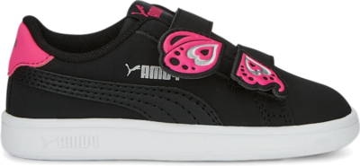 PUMA Smash V2 Butterfly AC Sneakers Babies, Black/Glowing Pink/Silver 388462_05