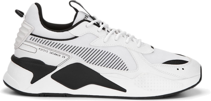 Women’s PUMA Rs-X Black And White Sneakers, White/Black White,Black 390039_01