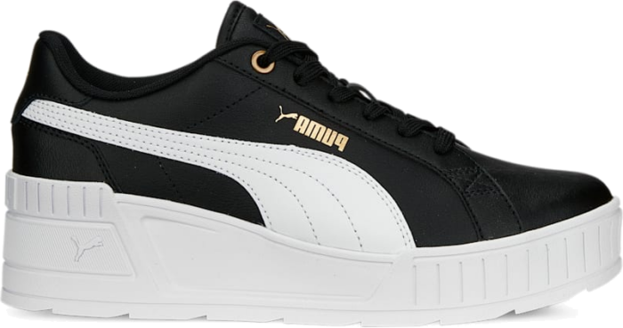 PUMA Karmen Wedge Sneakers Women, Black/White/Gold Black,White,Gold 390985_01