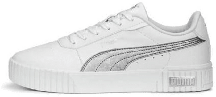 PUMA Carina 2.0 Space Metallics Sneakers Women, White/Matte Silver/Silver White,Matte Silver,Silver 389387_02
